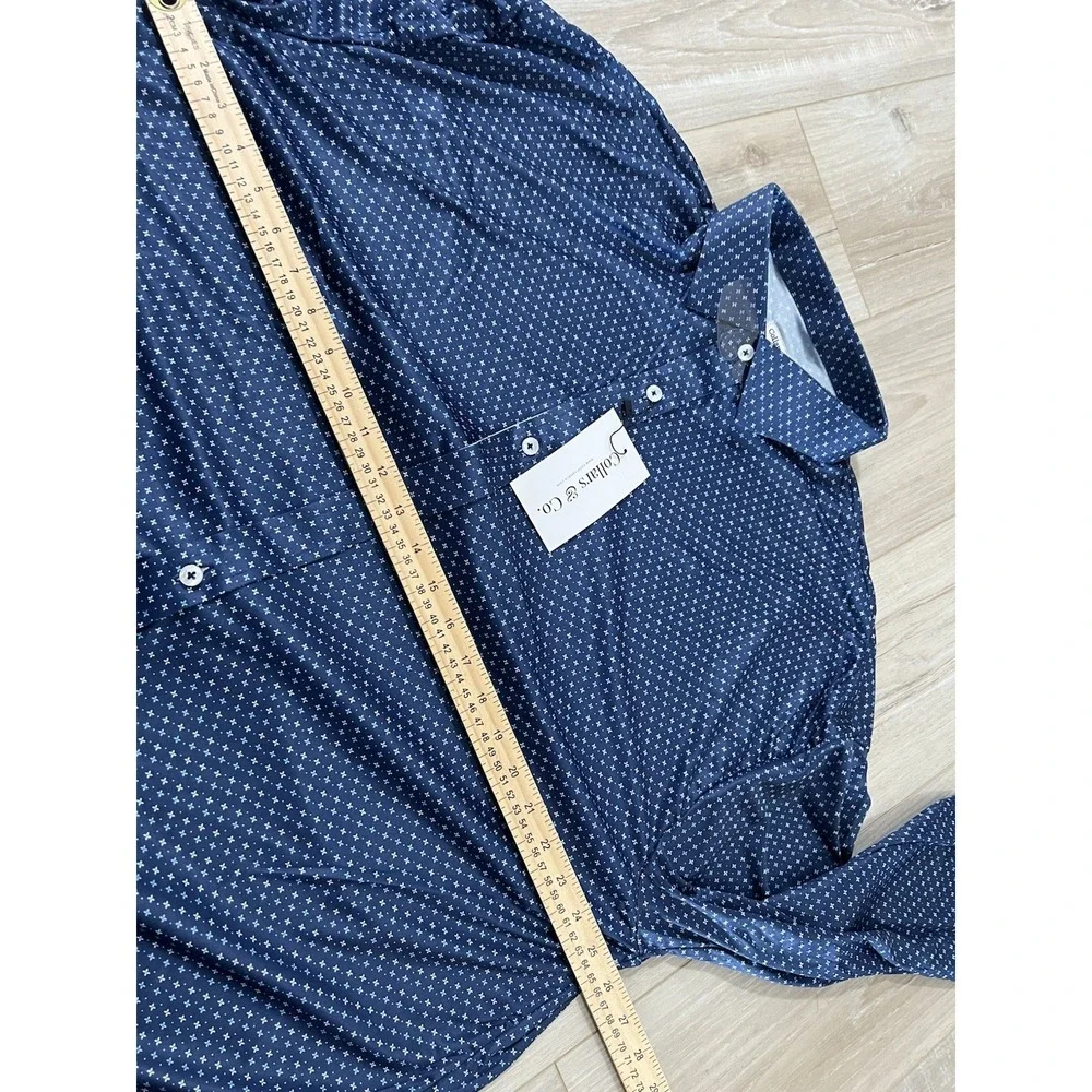 Collars and Co. Long Sleeve Button Up Shirt 3XL AOP Geometric Shirt..